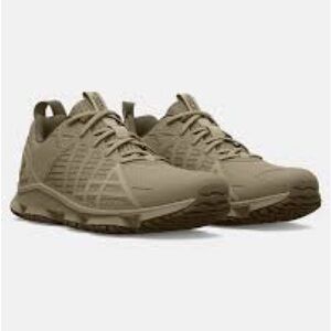 UNDER ARMOUR 12.5 Unisex Horizon Trail Running Shoes Brown Yellow Mesh Hiking